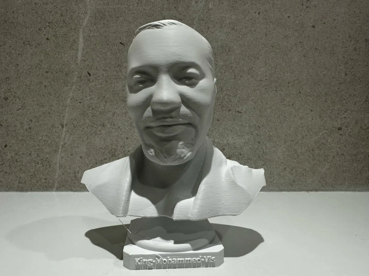 3D printed bust of King Mohammed VI