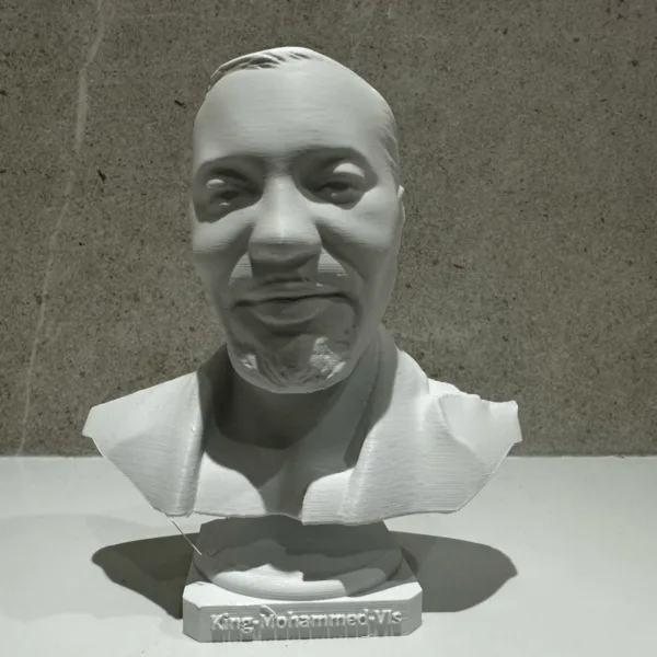 3D printed bust of King Mohammed VI