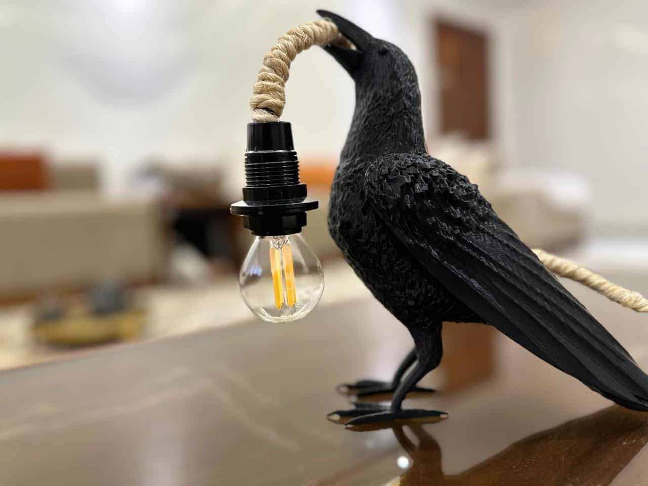 Crow Lamp Lampe Corbeau