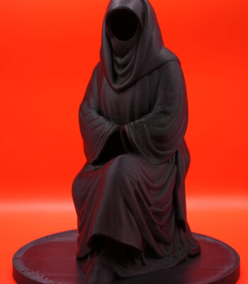 Statue Femme Djellaba Niqab – Art Spirituel Marocain (25 cm)