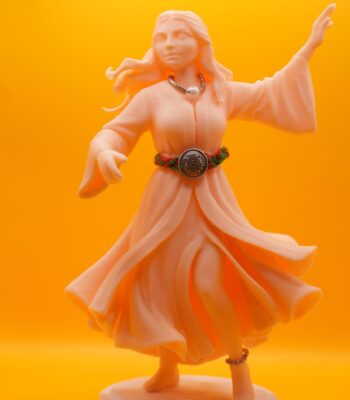 Statue 3D Diva de la Musique Andalousie Marocaine en PLA, édition limitée, magnifique et exquise, robe traditionnelle et bijoux raffinés.