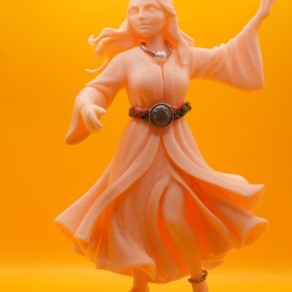 Statue 3D Diva de la Musique Andalousie Marocaine en PLA, édition limitée, magnifique et exquise, robe traditionnelle et bijoux raffinés.