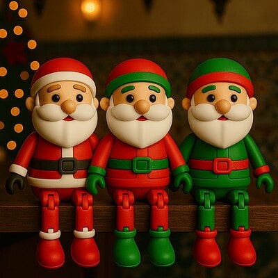 Articulated Santa Figurines