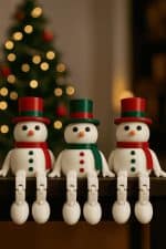 Articulated 3D Snowmen Collection