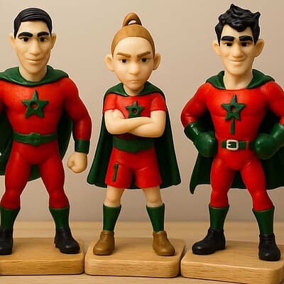 Moroccan Football Heroes figurines